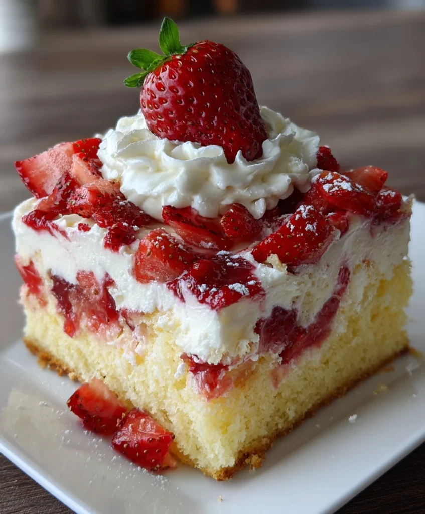 Strawberry Earthquake Cake – Gooey, Creamy & Irresistibly Decadent