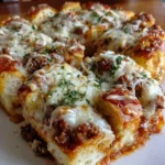 Cheesy Garlic Bread Lasagna Skillet – Bold, Cheesy & Ultimate Comfort in One Pan