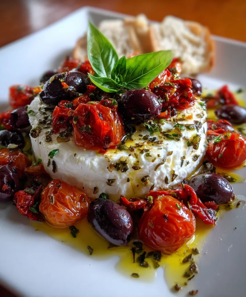 Mediterranean Baked Goat Cheese – Creamy, Herby & Irresistibly Savory