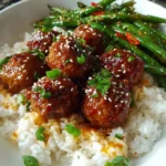 Firecracker Meatballs with Coconut Rice – Sweet, Spicy & Seriously Addictive