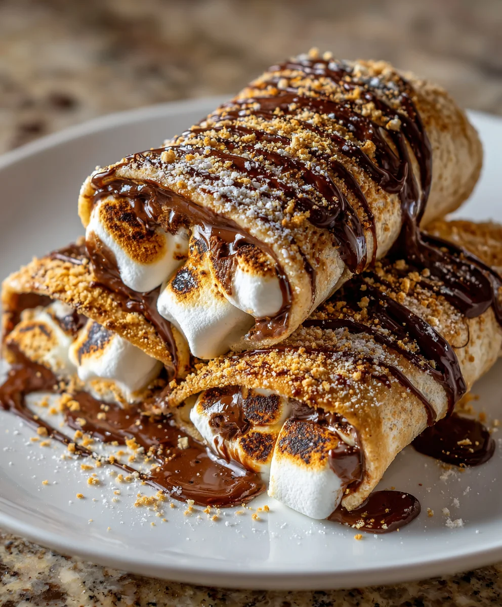 Decadent Chocolate S’Mores Roll-Ups – Gooey, Chocolatey & Campfire-Inspired Bliss