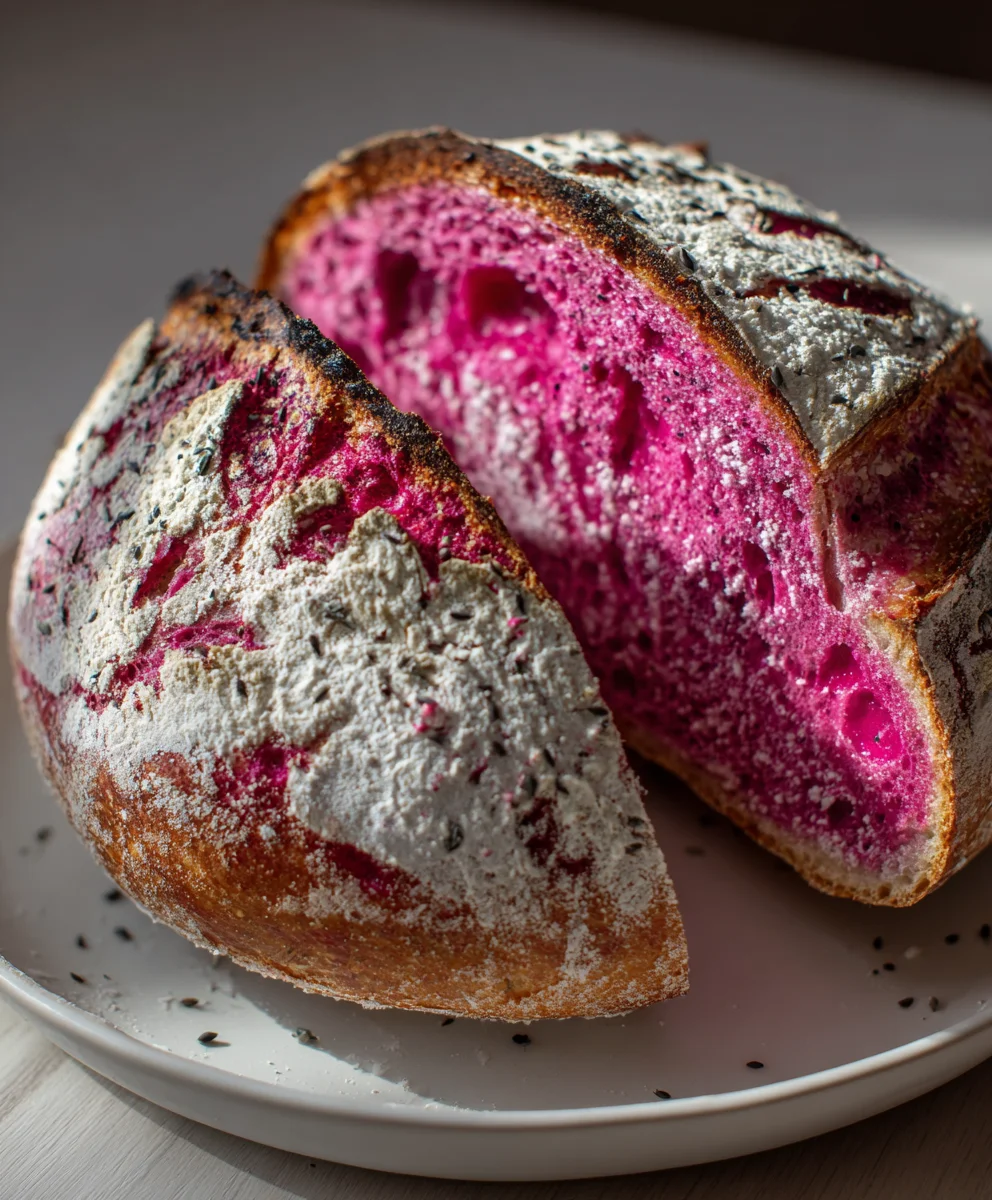 Pink Sourdough Bread – Soft, Tangy & Naturally Beautiful