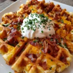 Bacon and Cheese Loaded Waffles – Crispy, Savory & Totally Addictive!
