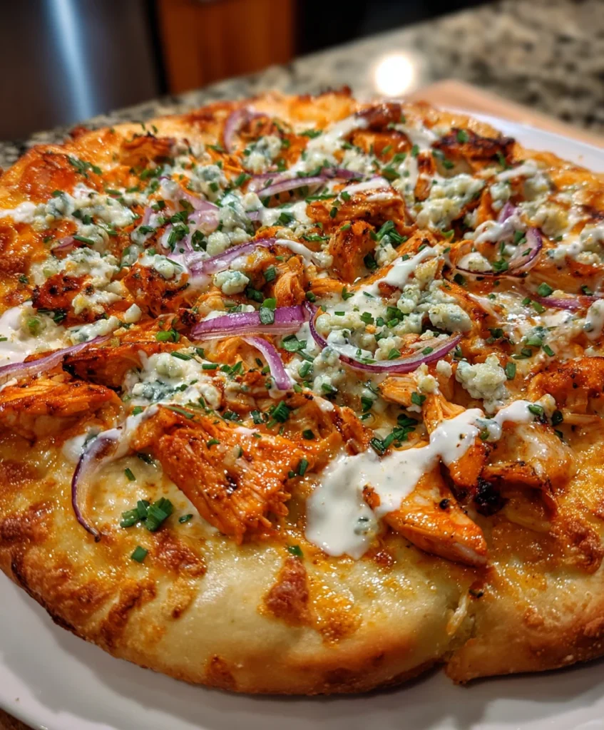 Bold Buffalo Chicken Pizza – Spicy, Cheesy & Loaded with Flavor