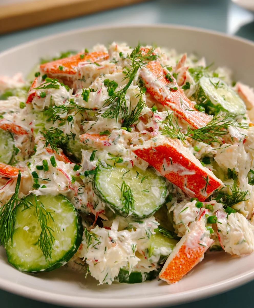 Chilled Cucumber Crab Salad – Cool, Fresh & Perfectly Light!