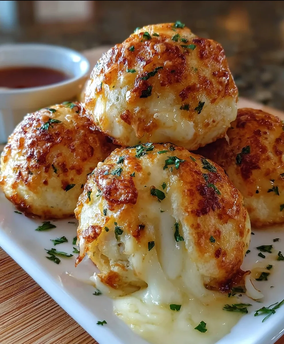 Garlic Butter Cheese Bombs – Cheesy, Buttery & Irresistibly Gooey!