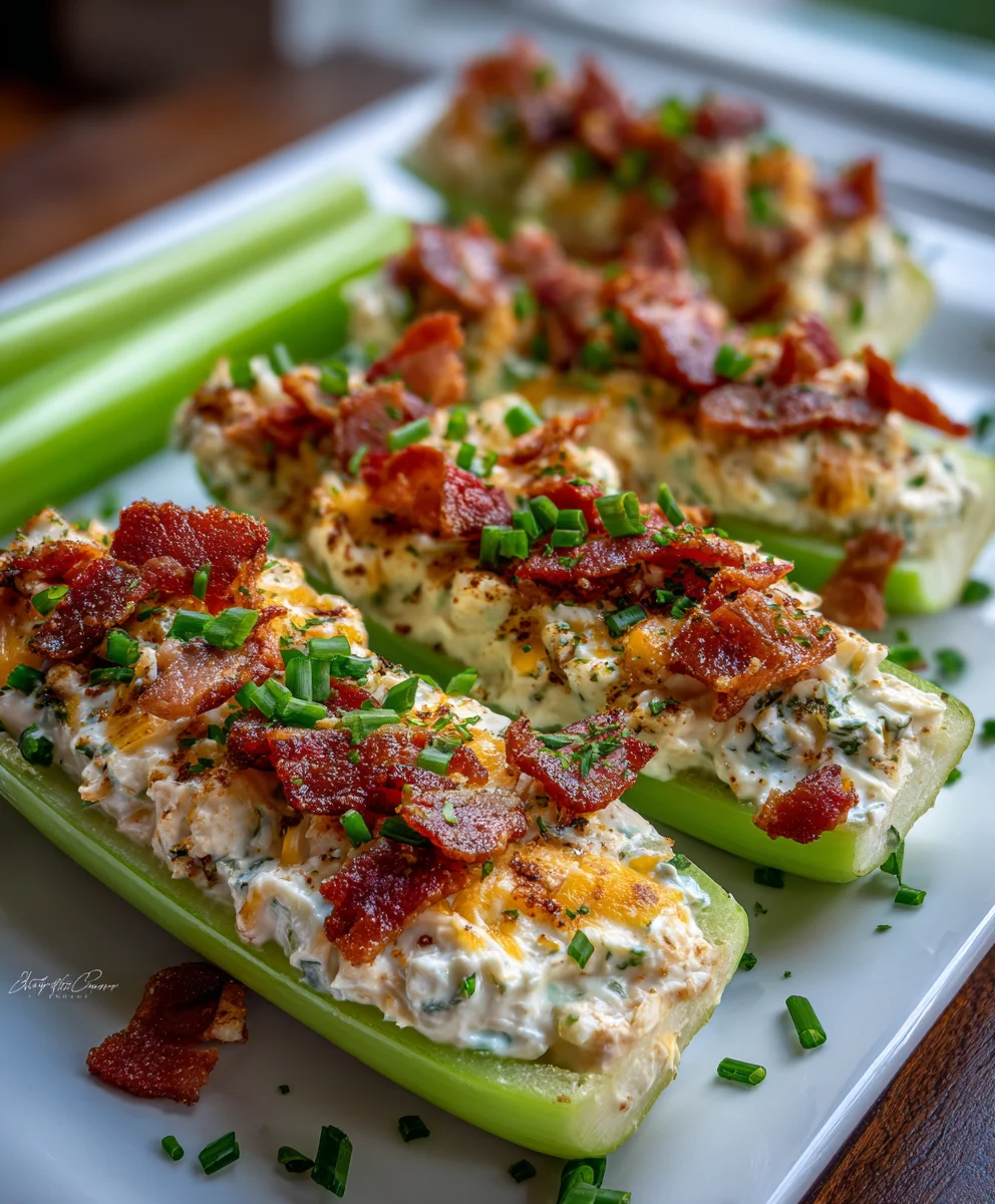 Outrageously Good Stuffed Celery – Crunchy, Creamy & Totally Addictive!