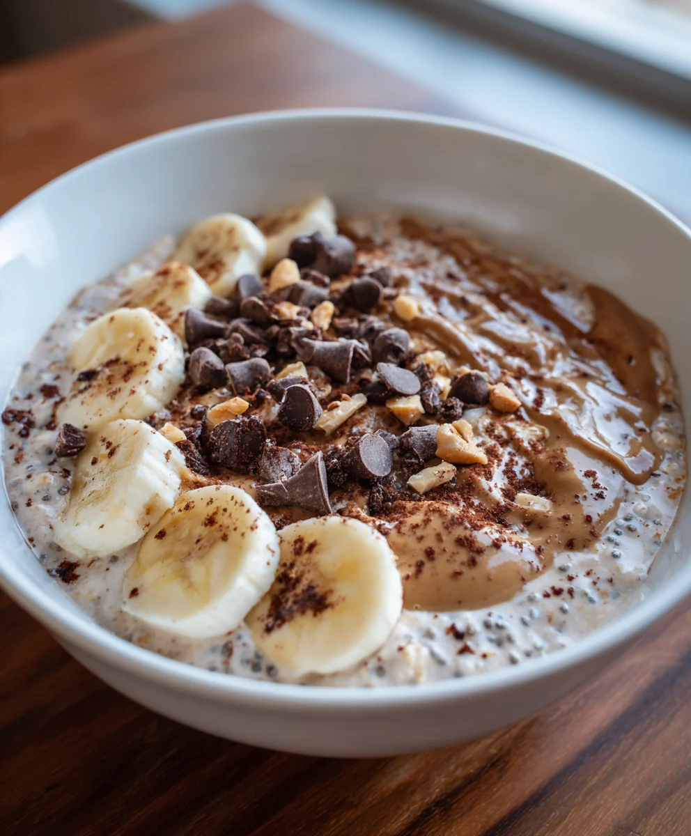 Chocolate Peanut Butter Overnight Oats – Creamy, Chocolatey & Packed with Energy