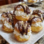 Gold Dusted Chocolate Profiteroles – Elegant, Decadent & Show-Stopping!