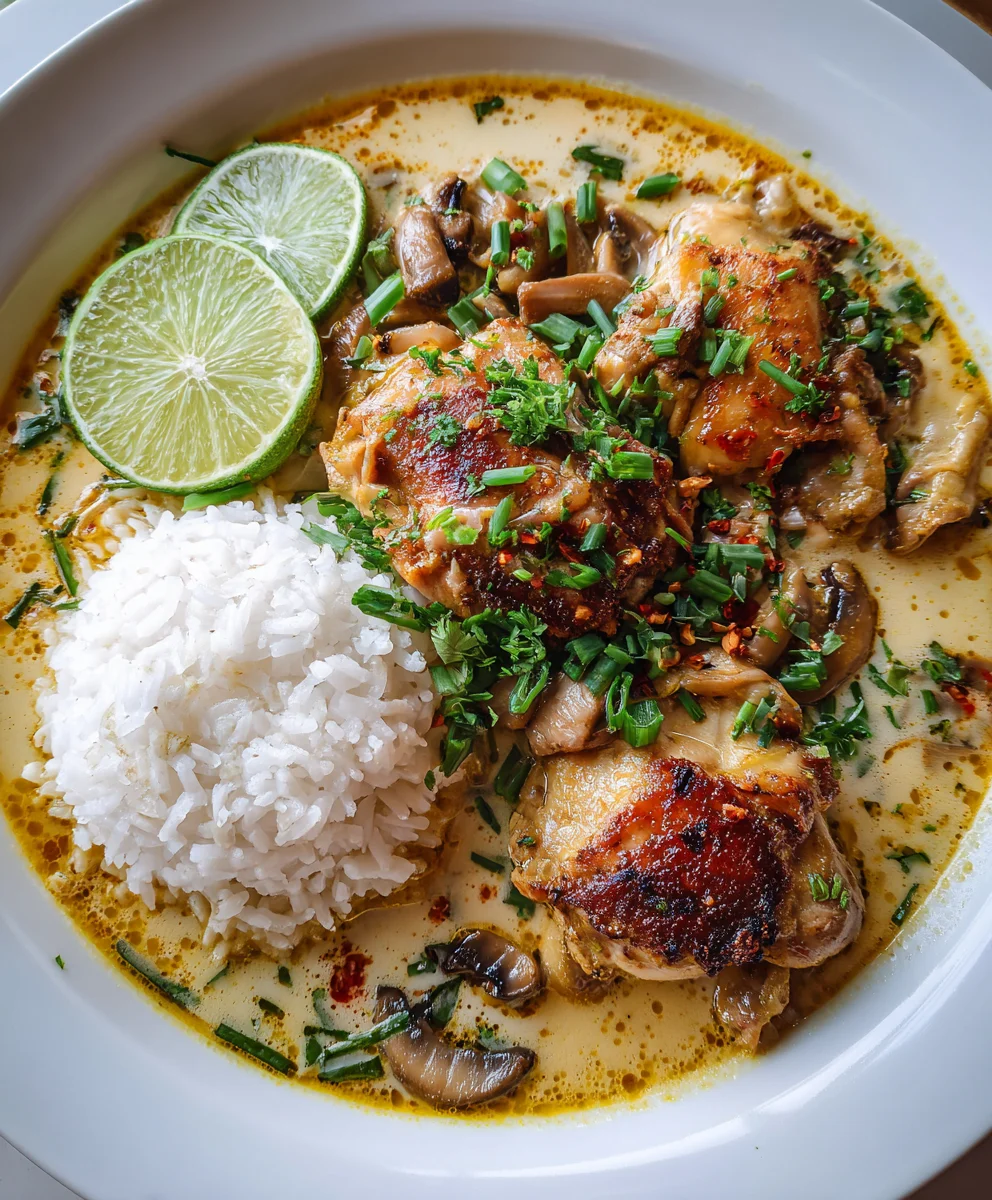 Coconut Chicken Brothy Rice – Cozy, Creamy & Comfort in Every Spoon!