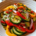 Cucumber Sweet Pepper Salad – Crisp, Refreshing & Bursting with Fresh Flavor!