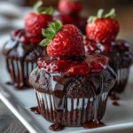 Chocolate Strawberry Jam Cupcakes – Rich, Fruity & Irresistibly Sweet!