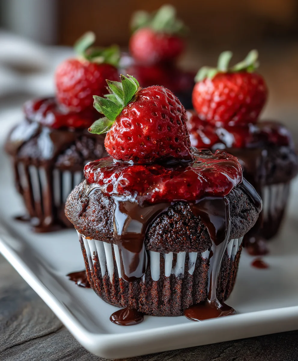 Chocolate Strawberry Jam Cupcakes – Rich, Fruity & Irresistibly Sweet!