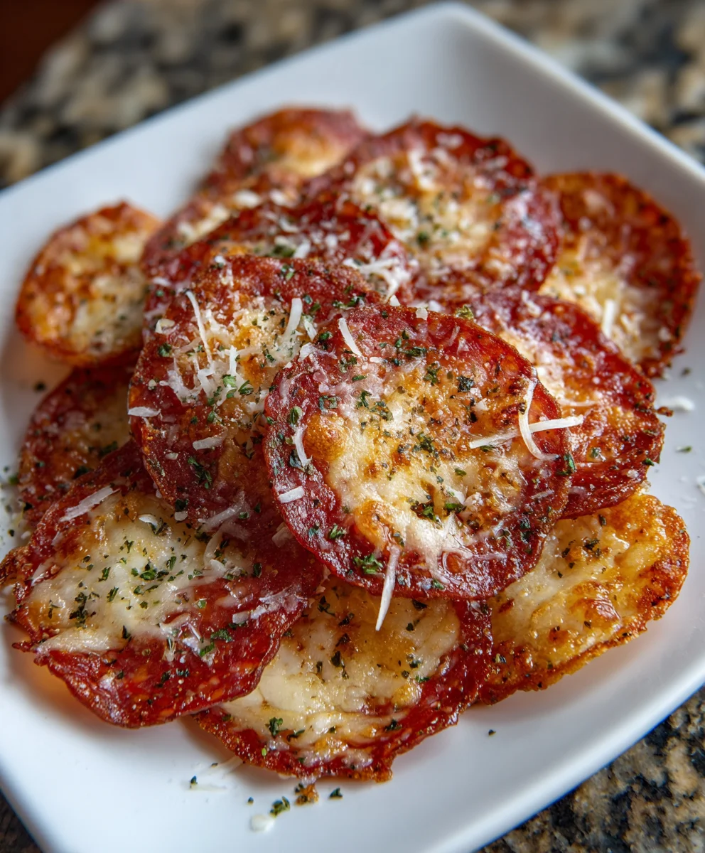 Air Fryer Pepperoni Pizza Chips – Crispy, Cheesy & Irresistibly Snackable!