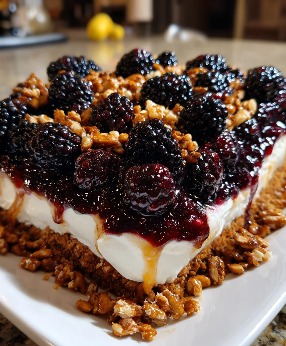 Blackberry Pretzel Dessert – Sweet, Salty & Irresistibly Creamy!