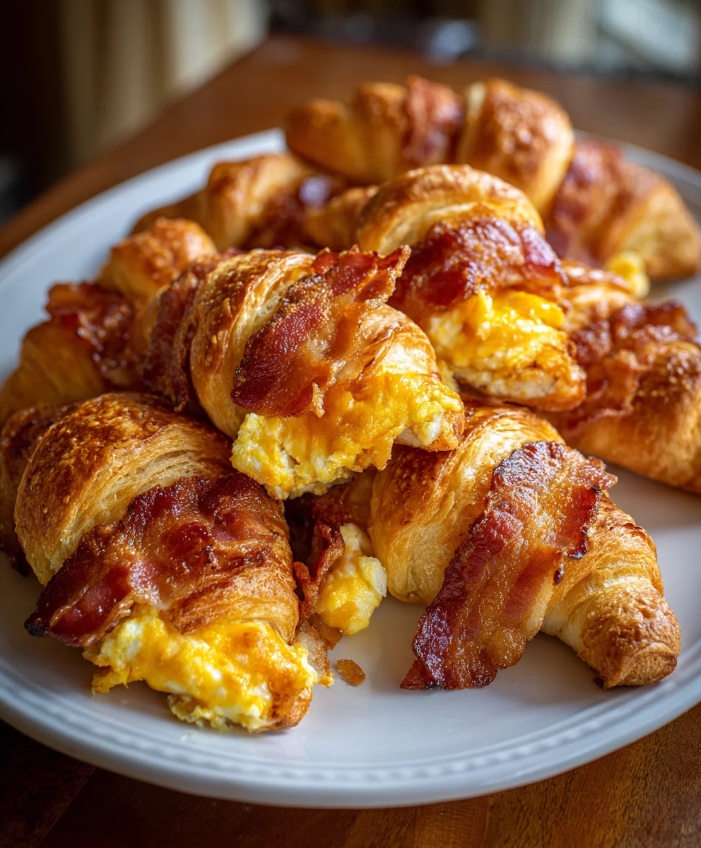 Bacon Egg & Cheese Crescent Rolls – Savory, Flaky & Perfectly Satisfying!