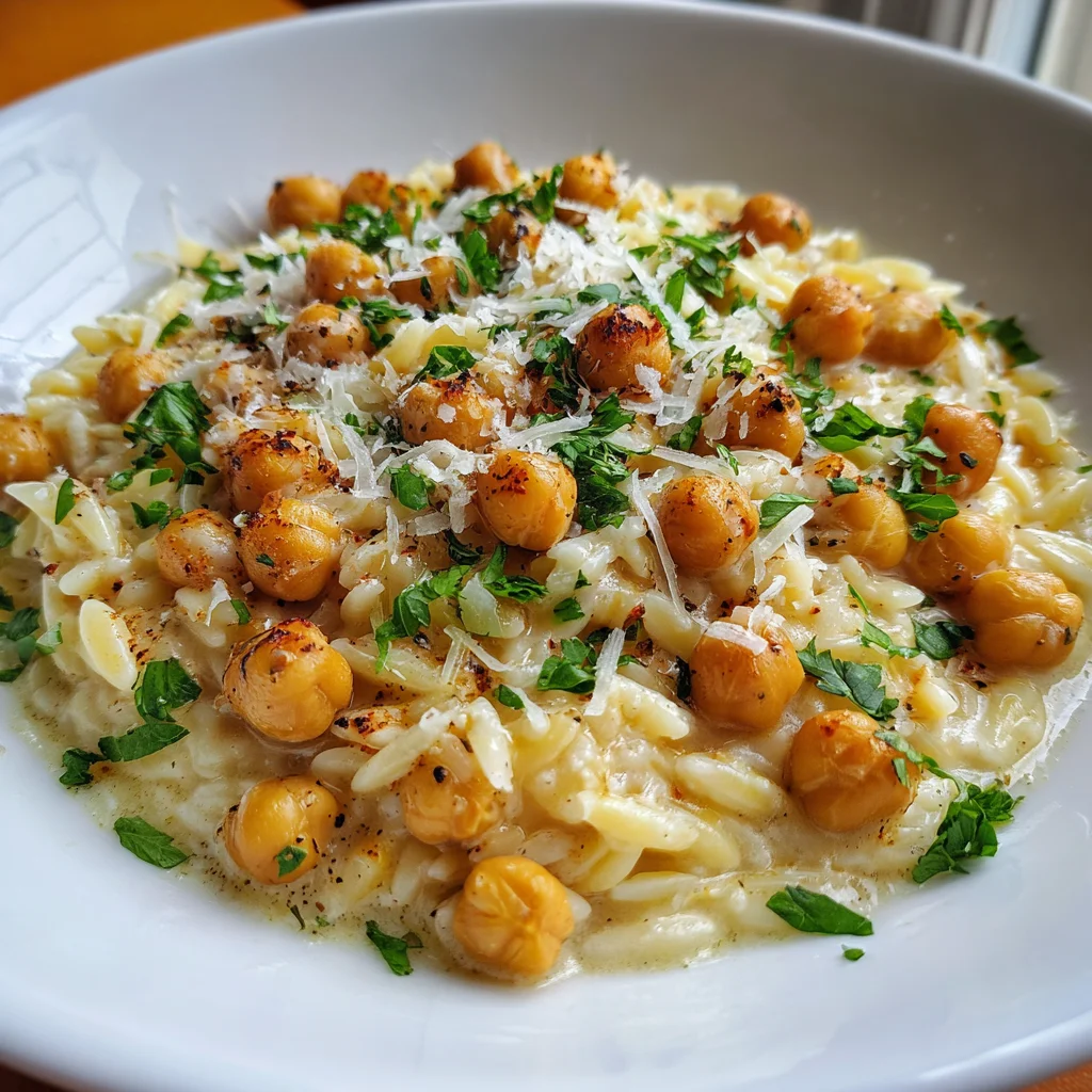 Creamy Lemon Ricotta Orzo with Chickpeas – Bright, Creamy & Comfort in Every Bite