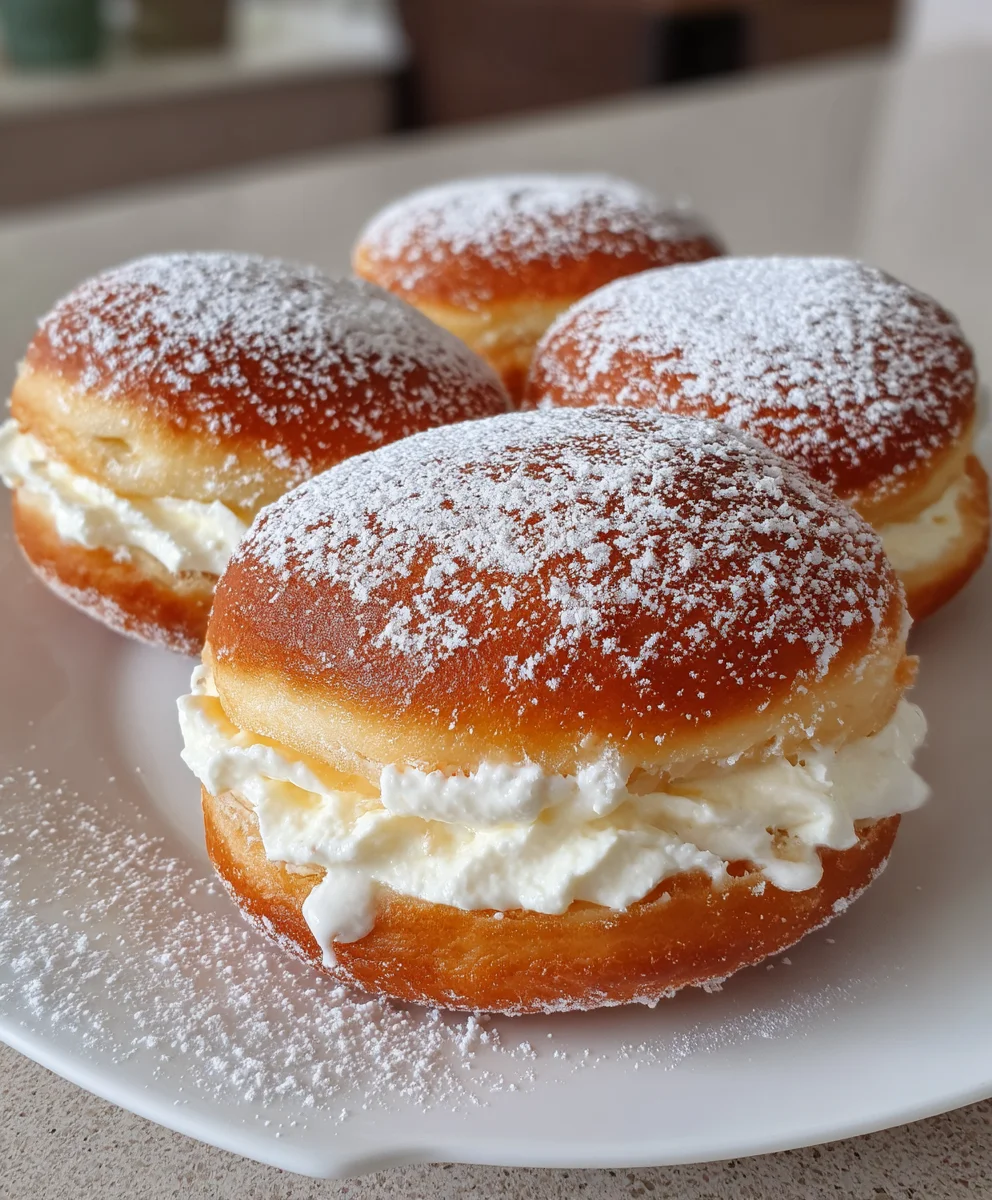 Lemon Cream-Filled Donuts – Soft, Zesty & Irresistibly Creamy!