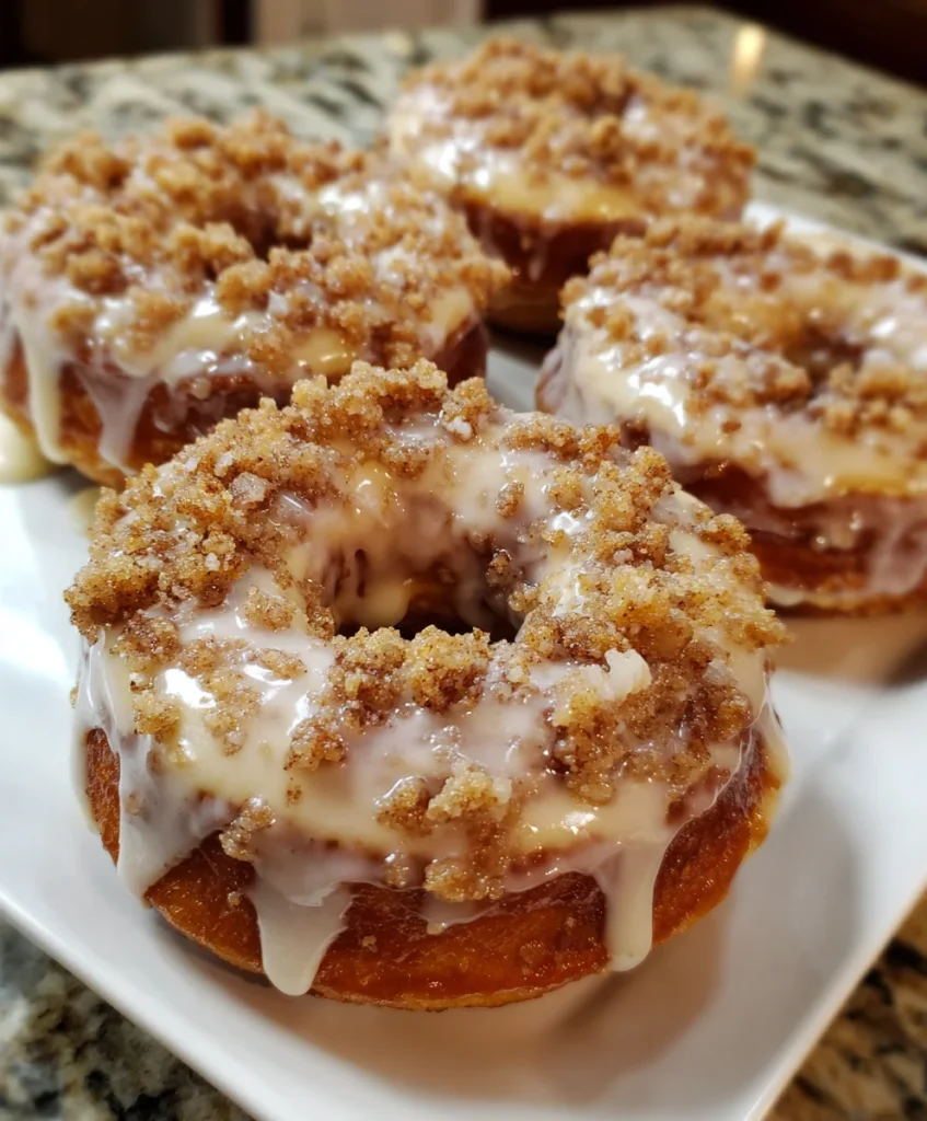 Baked Coffee Cake Donuts with Vanilla Glaze – Soft, Sweet & Perfectly Cozy!