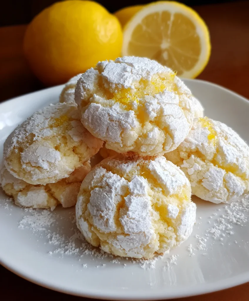Lemon Crinkle Cookies – Soft, Zesty & Perfectly Powdered!