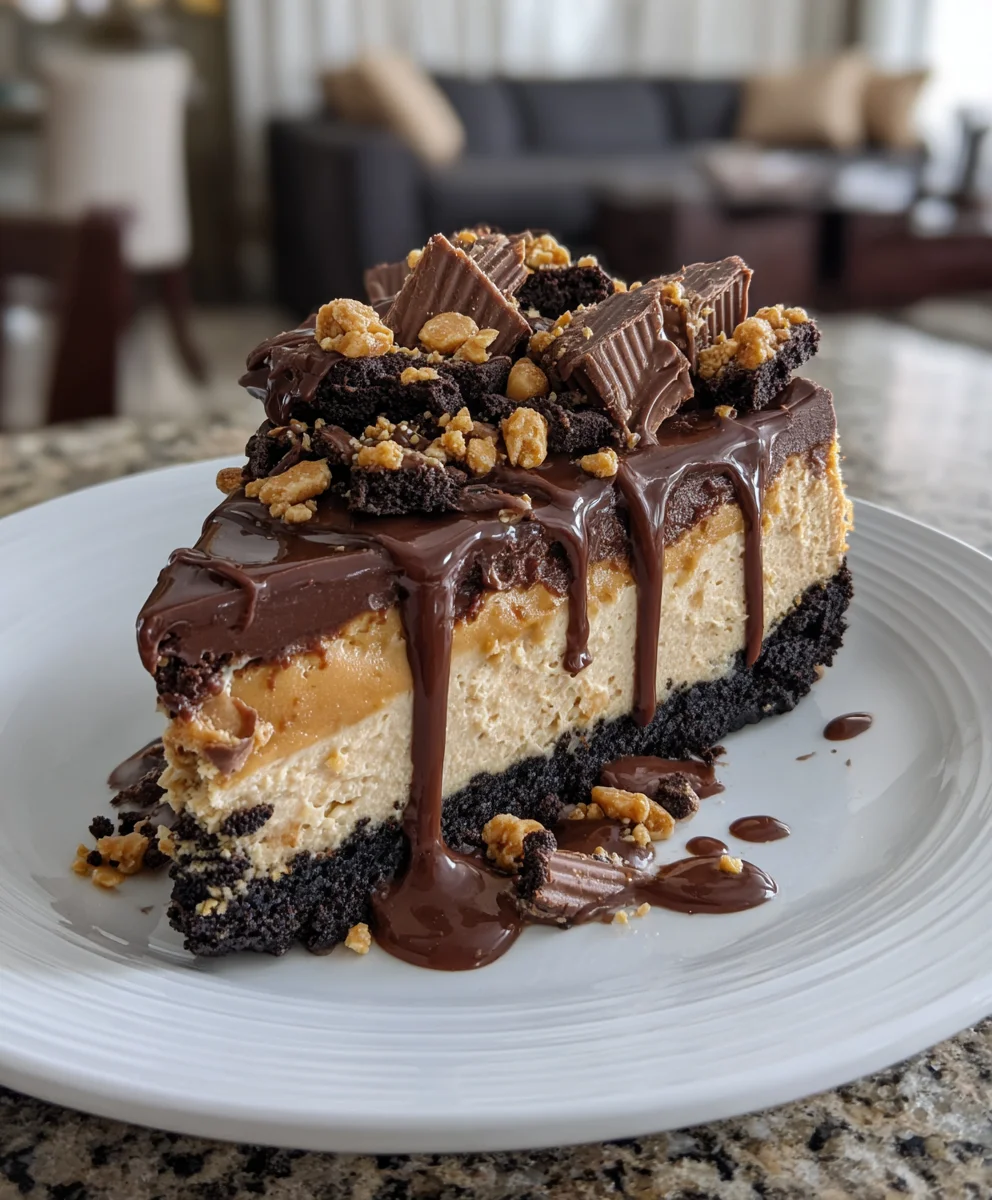 Chocolate Peanut Butter Cheesecake – Rich, Creamy & Pure Dessert Heaven!