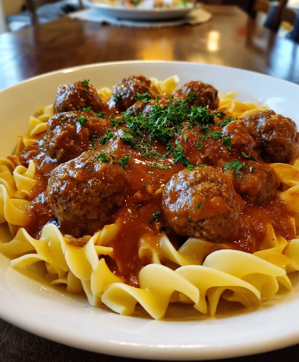 Amish Meatball Noodles – Hearty, Creamy & Pure Comfort in Every Bite!