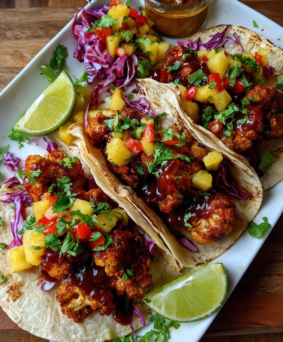 Vegan Smoky BBQ Cauliflower Tacos – Bold, Smoky & Packed with Plant-Based Flavor