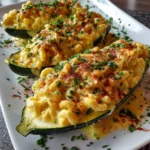 Mac & Cheese Stuffed Zucchini – Cheesy, Creamy & Comfort Food with a Twist!