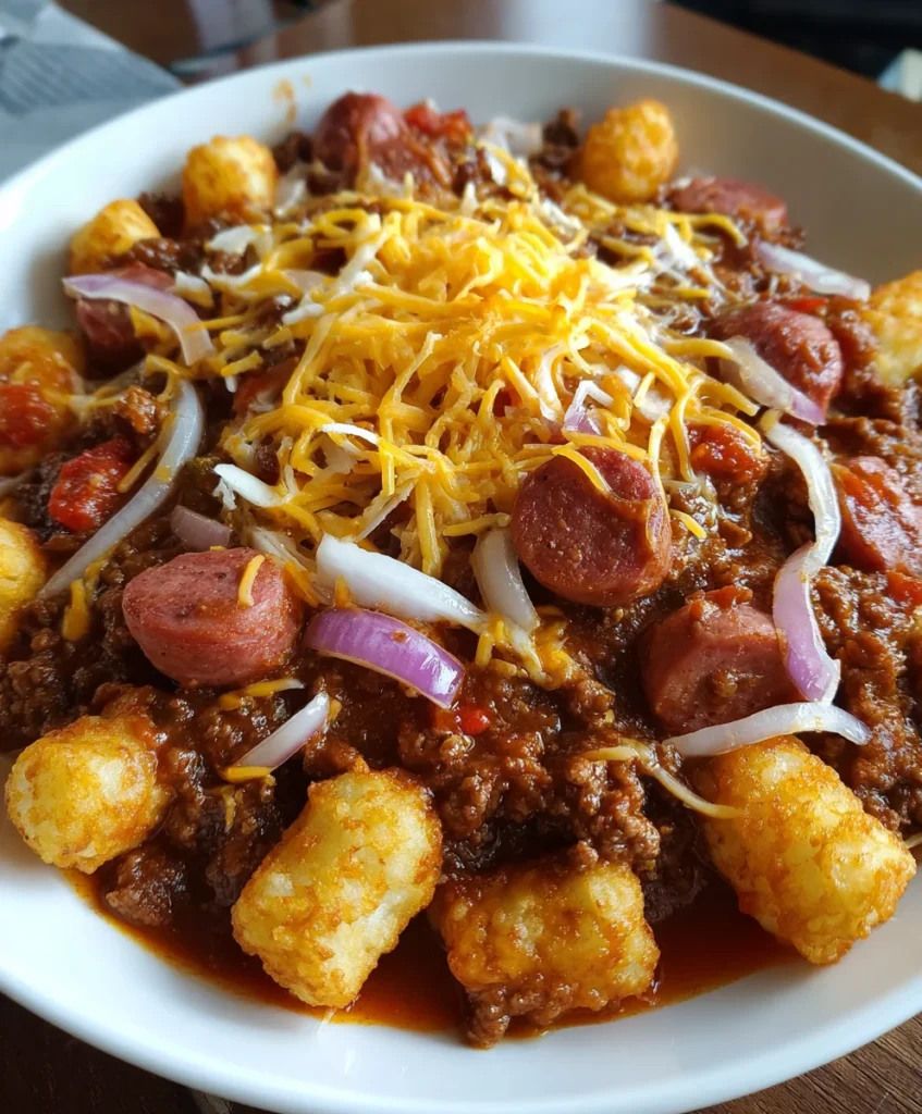 Ultimate Crockpot Chili Dog Casserole – Cheesy, Hearty & Game-Day Perfect