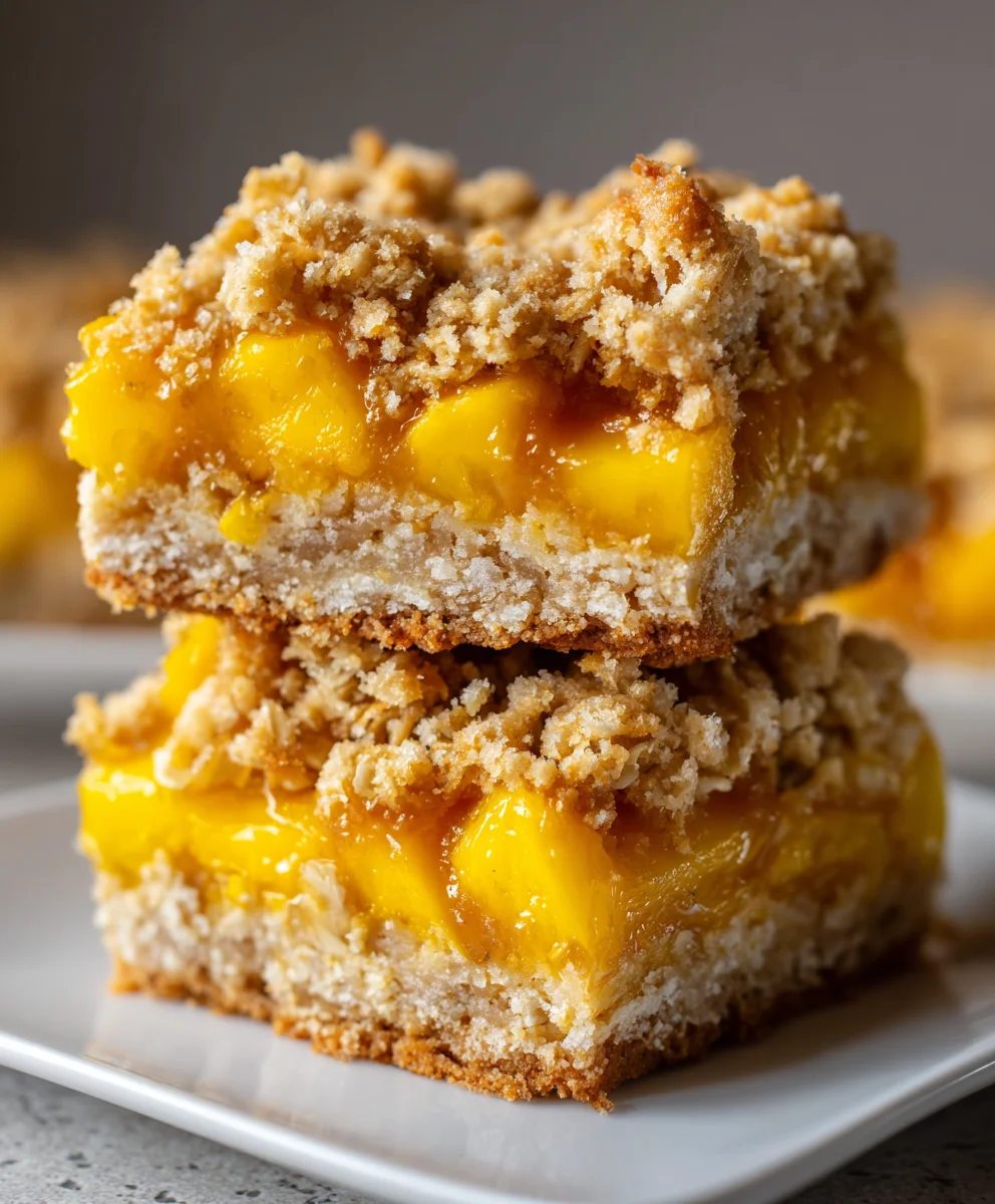 Mango Oatmeal Crumble Bars – Buttery, Fruity & Perfectly Crumbly!