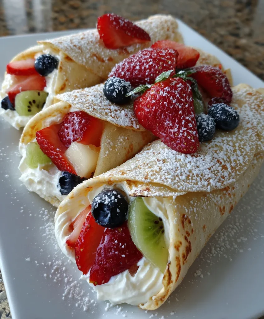 Creamy Fruit Salad Rollups – Sweet, Creamy & Perfectly Refreshing