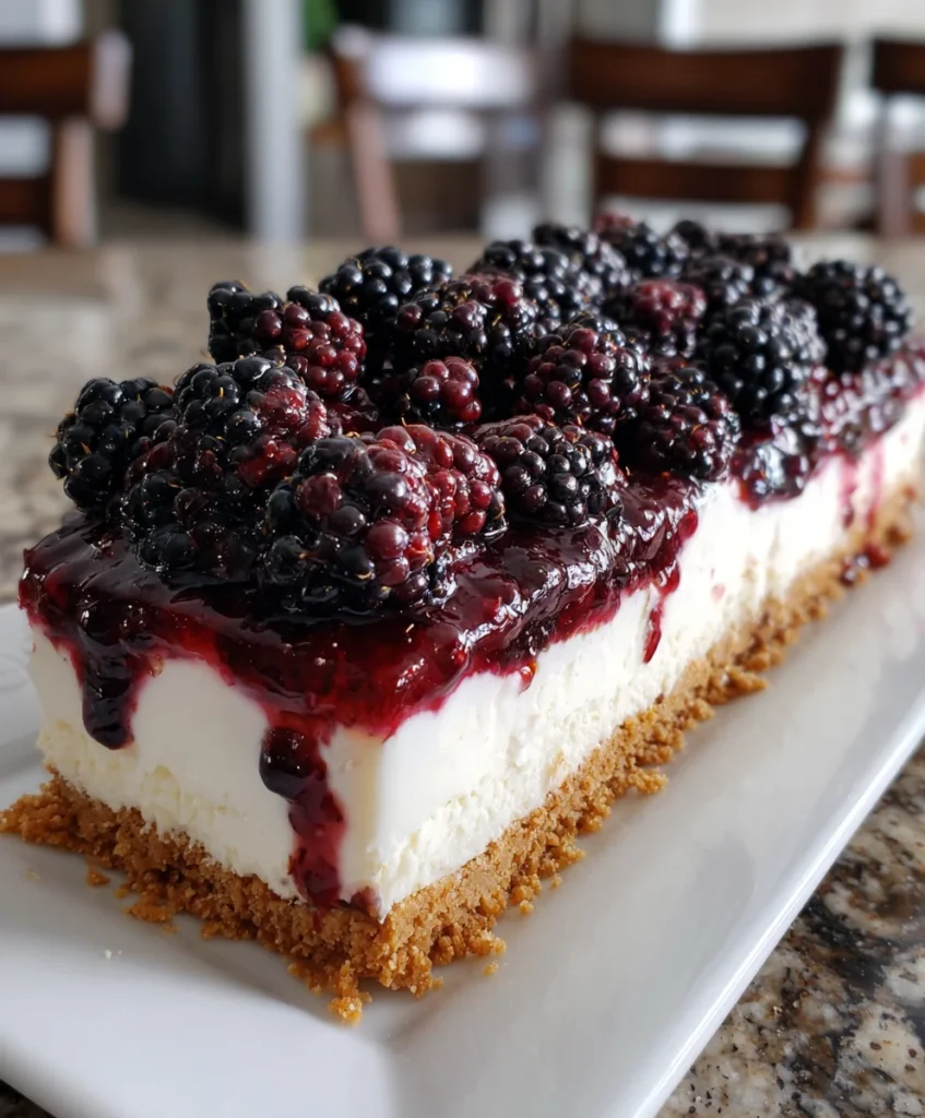 No Bake Blackberry Cheesecake – Creamy, Fruity & Perfectly Refreshing!