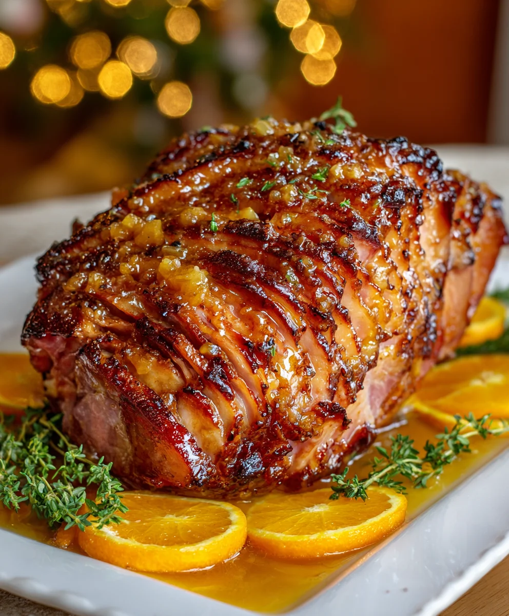 Brown Sugar Glazed Ham with Honey Orange Glaze – Sweet, Savory & Perfectly Caramelized!