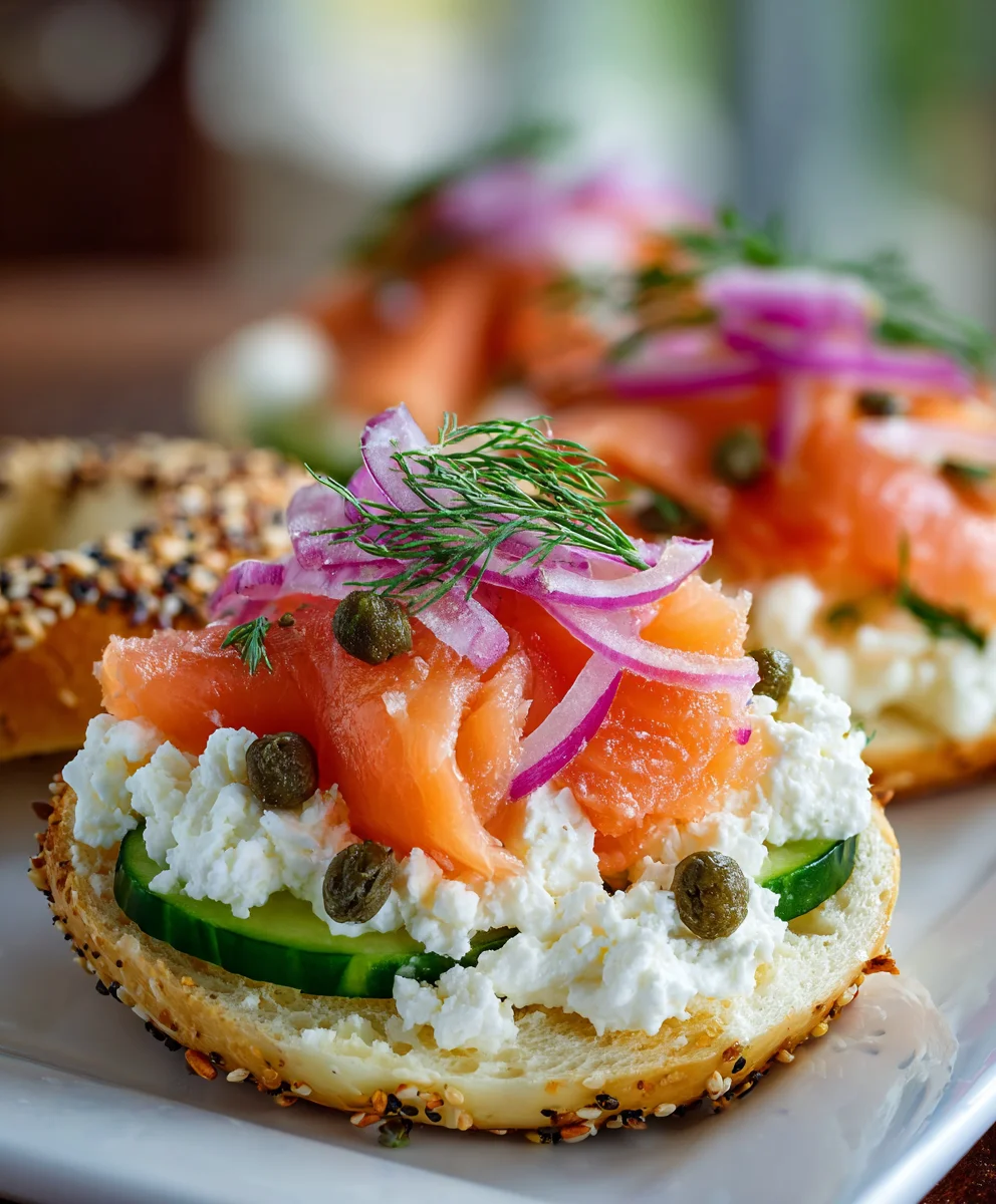 Cottage Cheese Salmon Bagels – Protein-Packed, Fresh & Deliciously Savory!