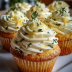 Lemon Thyme Rosemary Cupcakes – Fresh, Fragrant & Elegantly Sweet!