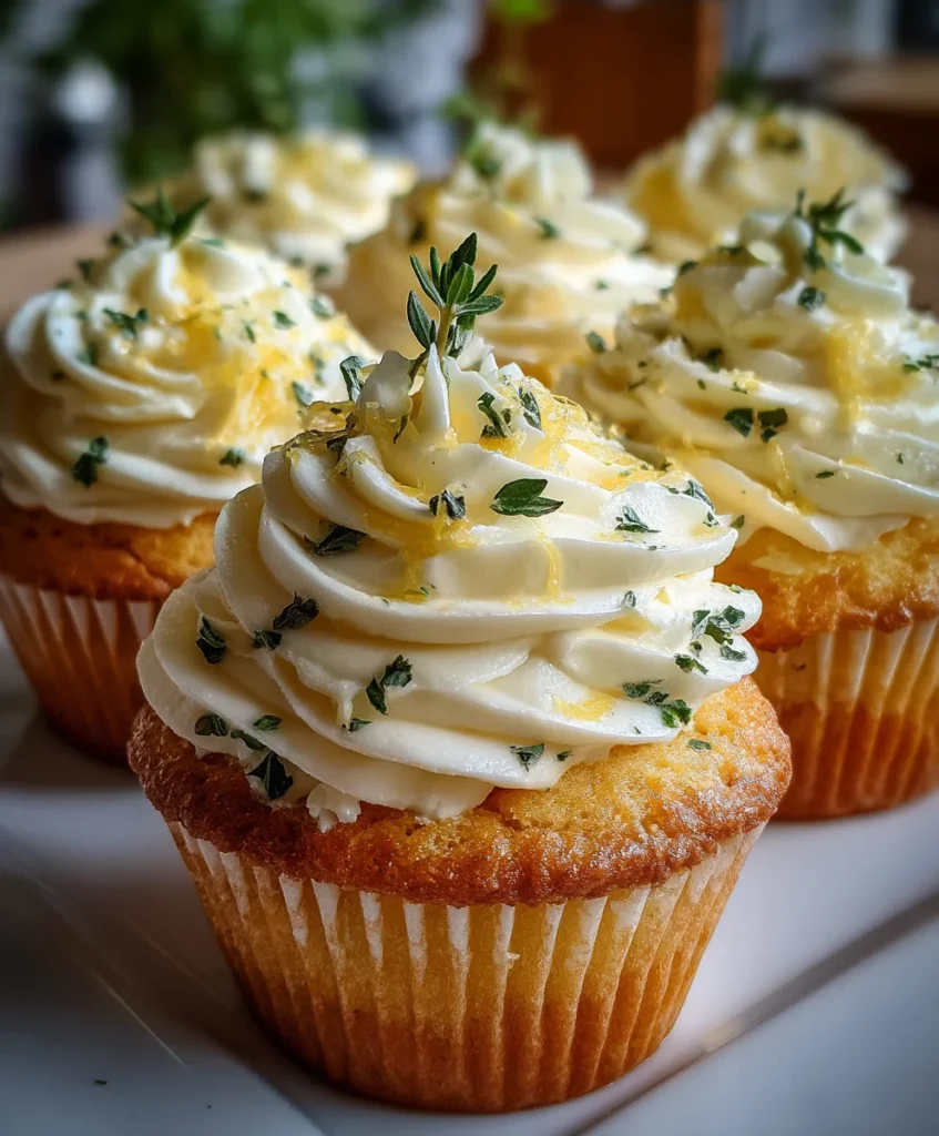 Lemon Thyme Rosemary Cupcakes – Fresh, Fragrant & Elegantly Sweet!