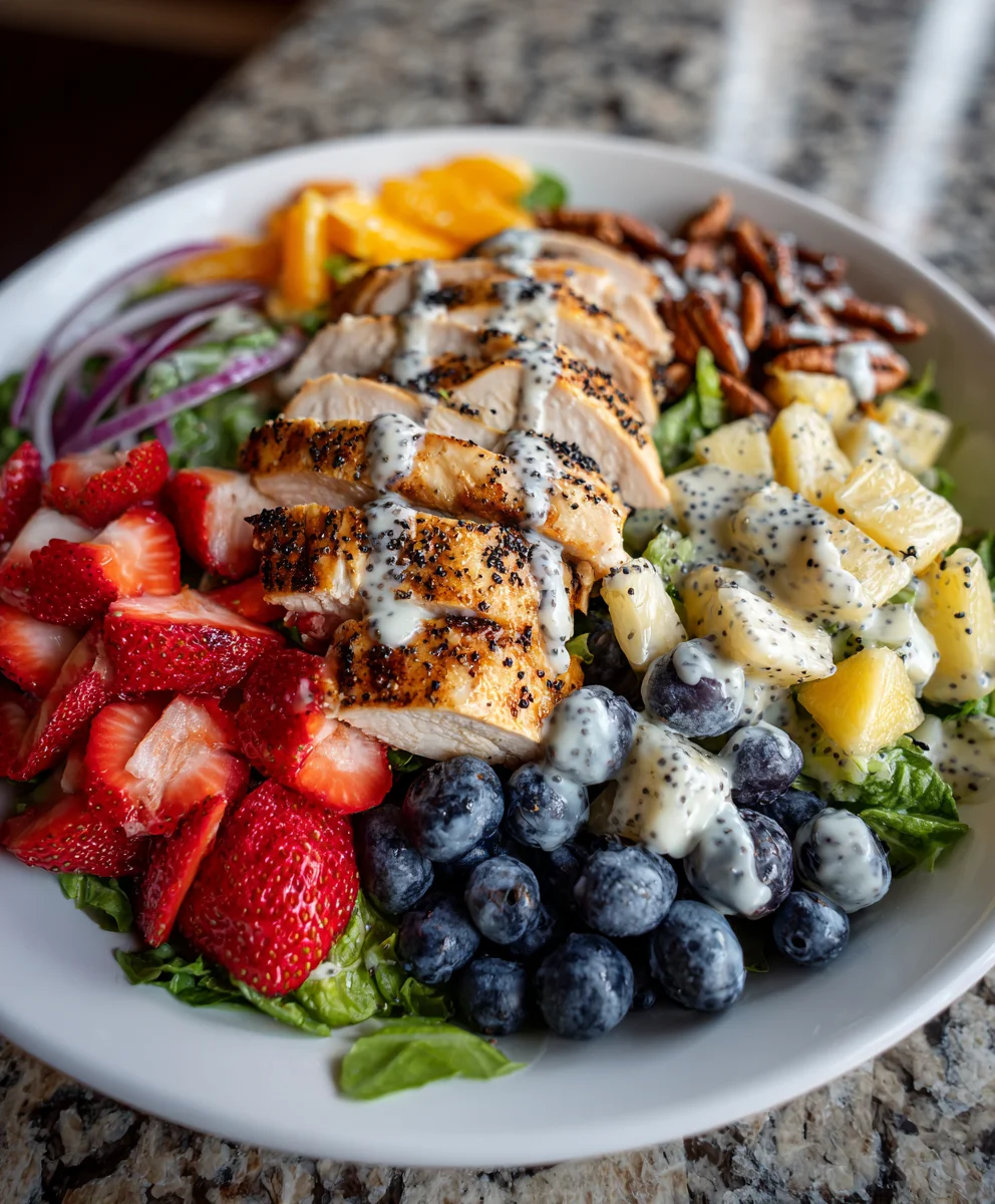 Panera Strawberry Poppyseed Salad – Fresh, Sweet & Perfectly Crunchy