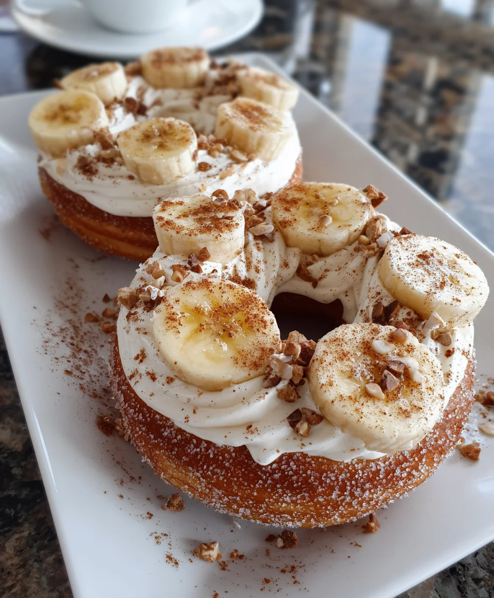 Banana Donuts with Cinnamon Cream Cheese Frosting – Soft, Sweet & Irresistibly Cozy!