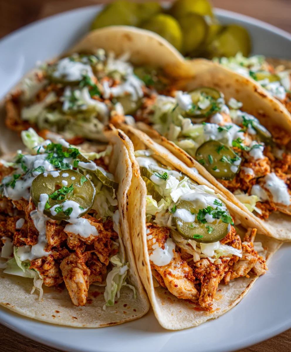 Dill Pickle Ranch Chicken Tacos – Tangy, Creamy & Packed with Bold Flavor