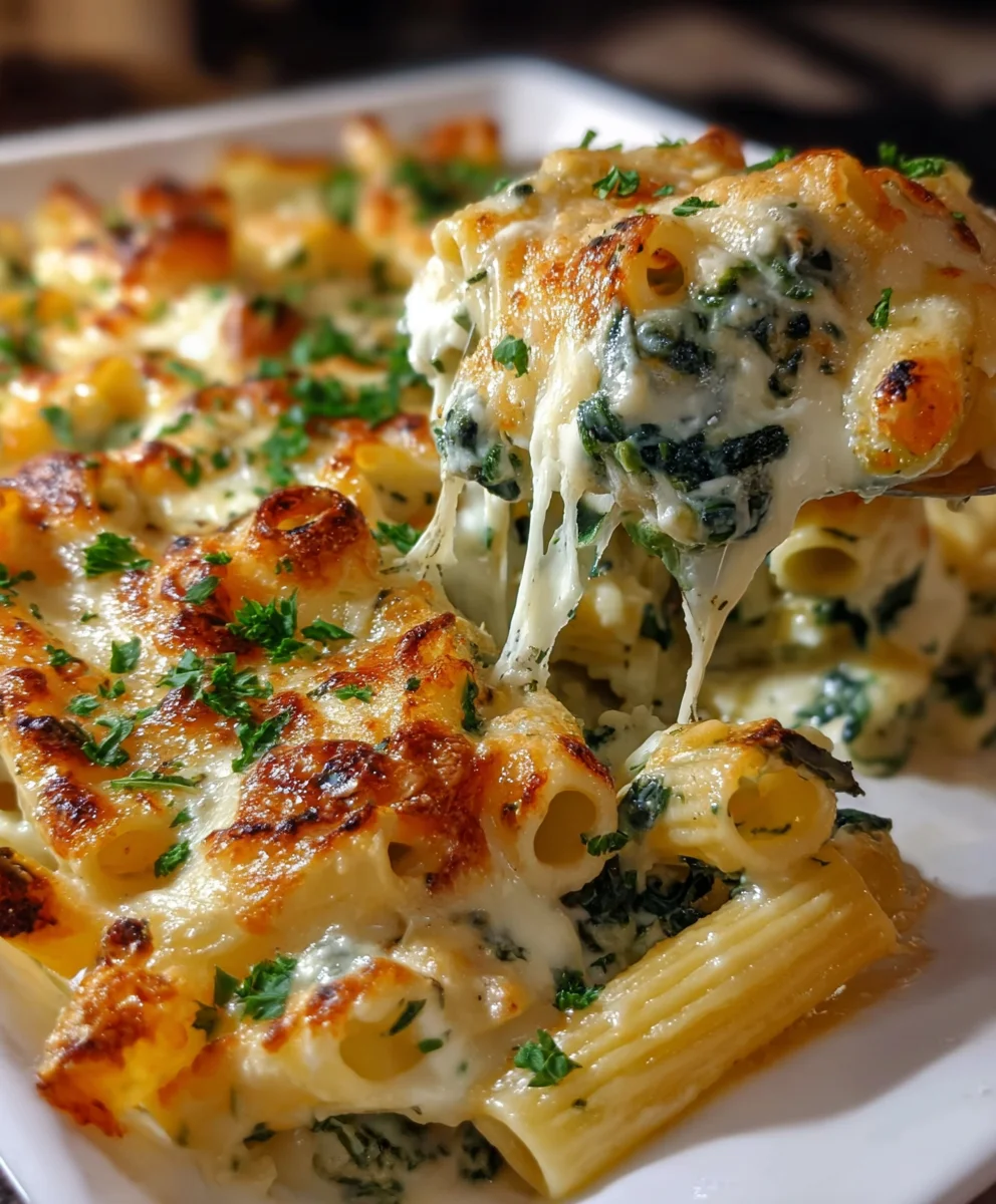 Spinach & Ricotta Pasta Bake – Creamy, Cheesy & Comfort Food Classic!