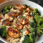 Creamy Garlic Chicken and Broccoli Bowls – Rich, Comforting & Packed with Flavor!