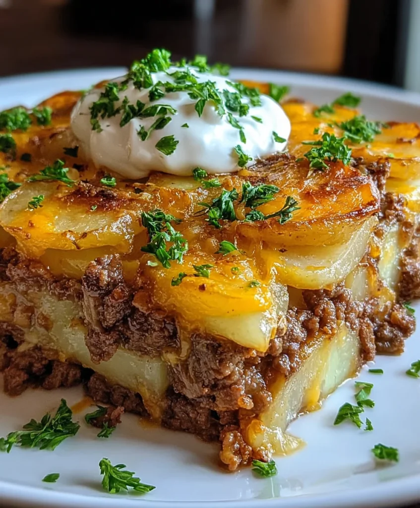 Loaded Beef & Potato Bake – Hearty, Cheesy & Ultimate Comfort Food!