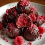 No-Bake Raspberry Chocolate Truffles – Rich, Decadent & Bursting with Berry-Chocolate Flavor!