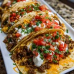 Cheesy Rotel Beef Soft Tortilla Tacos – Cheesy, Savory & Packed with Flavor!