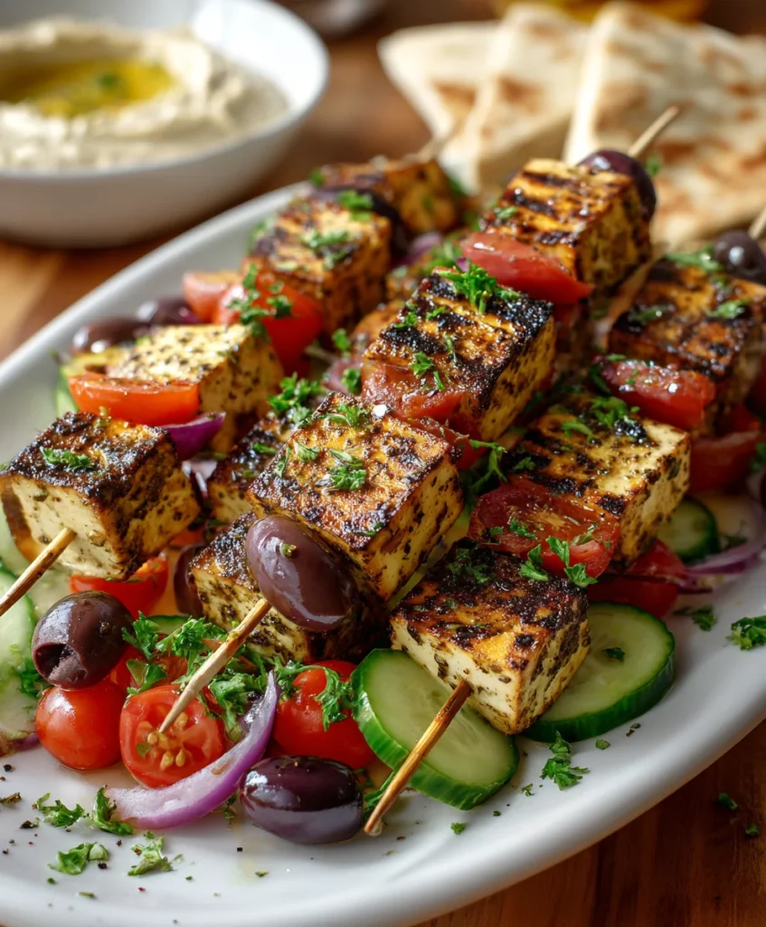 Grilled Za’atar Tofu Skewers – Smoky, Herby & Packed with Flavor!