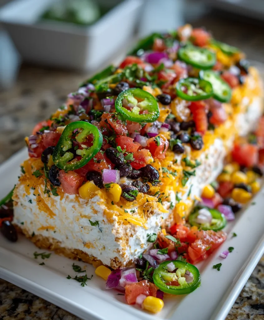 Cowboy Caviar Jalapeño Popper Cheese Log – Creamy, Spicy & Loaded with Bold Party Flavor!