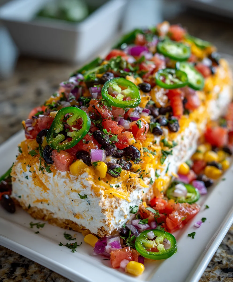 Cowboy Caviar Jalapeño Popper Cheese Log – Creamy, Spicy & Loaded with Bold Party Flavor!