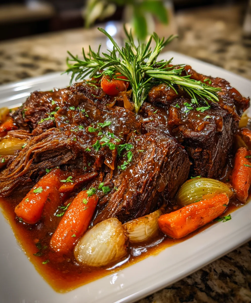 Tender Braised Beef Brisket – Rich, Juicy & Melt-in-Your-Mouth Perfection!