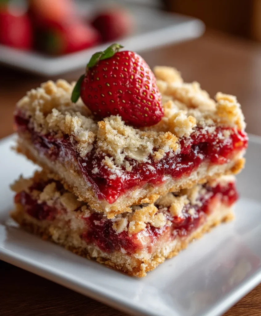 Strawberry Oatmeal Bars – Sweet, Chewy & Packed with Berry Goodness!
