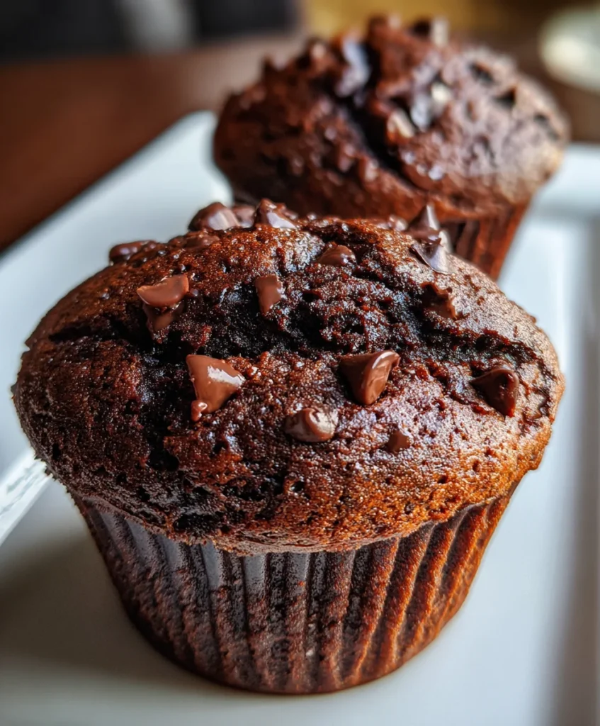 Chocolate Sourdough Muffins – Rich, Moist & Perfectly Chocolatey!
